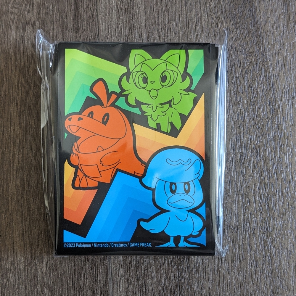 Pokemon Paldea Evoled Card Sleeves  Sprigatito Fueccoco Quaxly and New + Sealed!